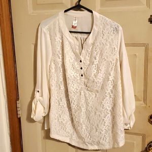 No Boundaries Cream Lace Shirt
